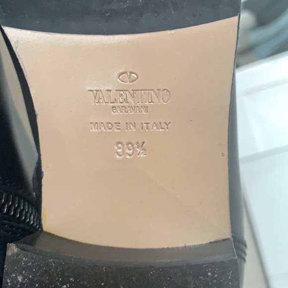 Valentino leather lace up boot flat 39.5 - Picture 9 of 16